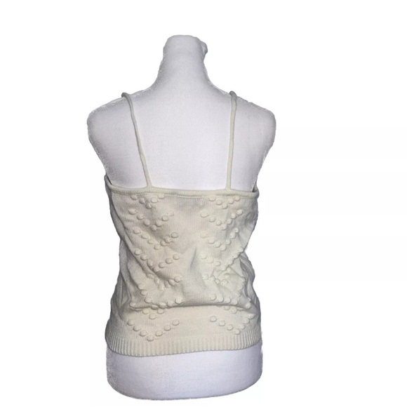 Andree by the Unit Small Ivory Spagetti Strap Tank Sweater Knit - Picture 3 of 12